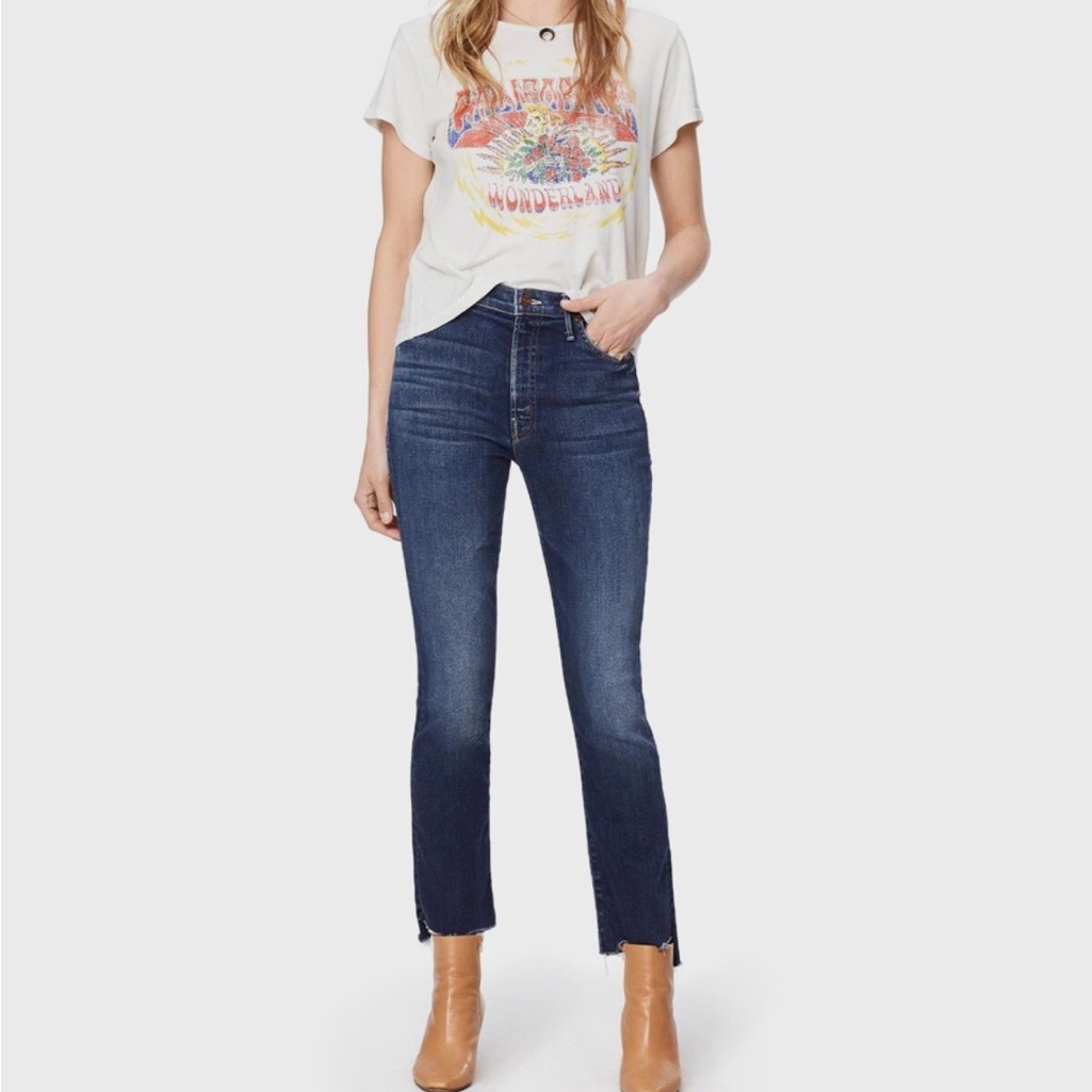 Mother Denim Insider Crop Step Fray In Sweet & Sassy